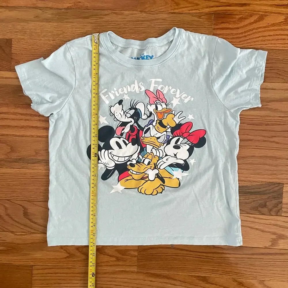 Disney Mickey and Friends Friends Forever Light Blue Graphic T-Shirt Kids XL